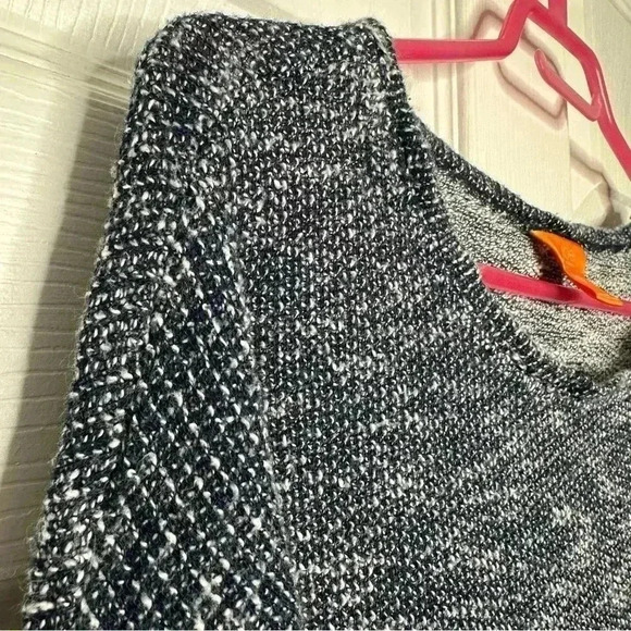 Joe Fresh Knit Shirt 3/4 Sleeves Oversized Marled Blue & White Size Extra Small - Picture 4 of 16